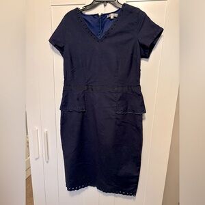 DE Collection Elegant Navy Blue Dress in L